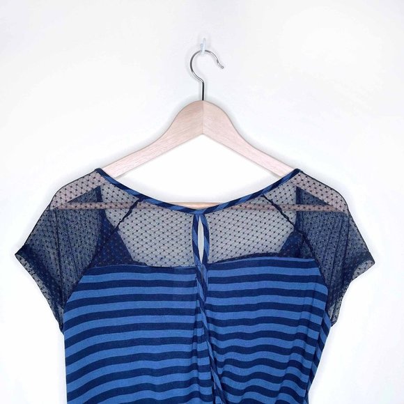 ⚡️SOLD⚡️  nwt one september cowl neck striped tee - medium - Picture 4 of 5